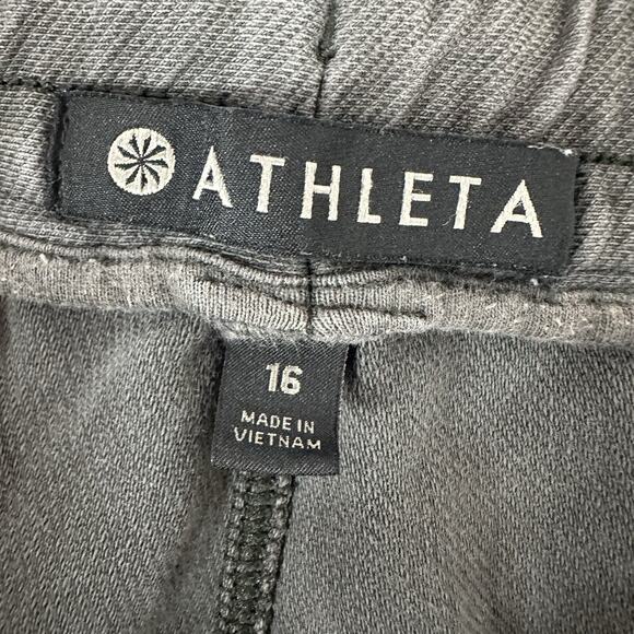 Athleta Shorts Womens 16 Gray Pull on Drawstring Casual Athletic Pockets High - Picture 5 of 12